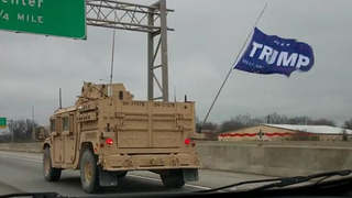 Armored Humvee Convoy Flying Trump Flag Belonged To Navy SEAL Unit<em></em>